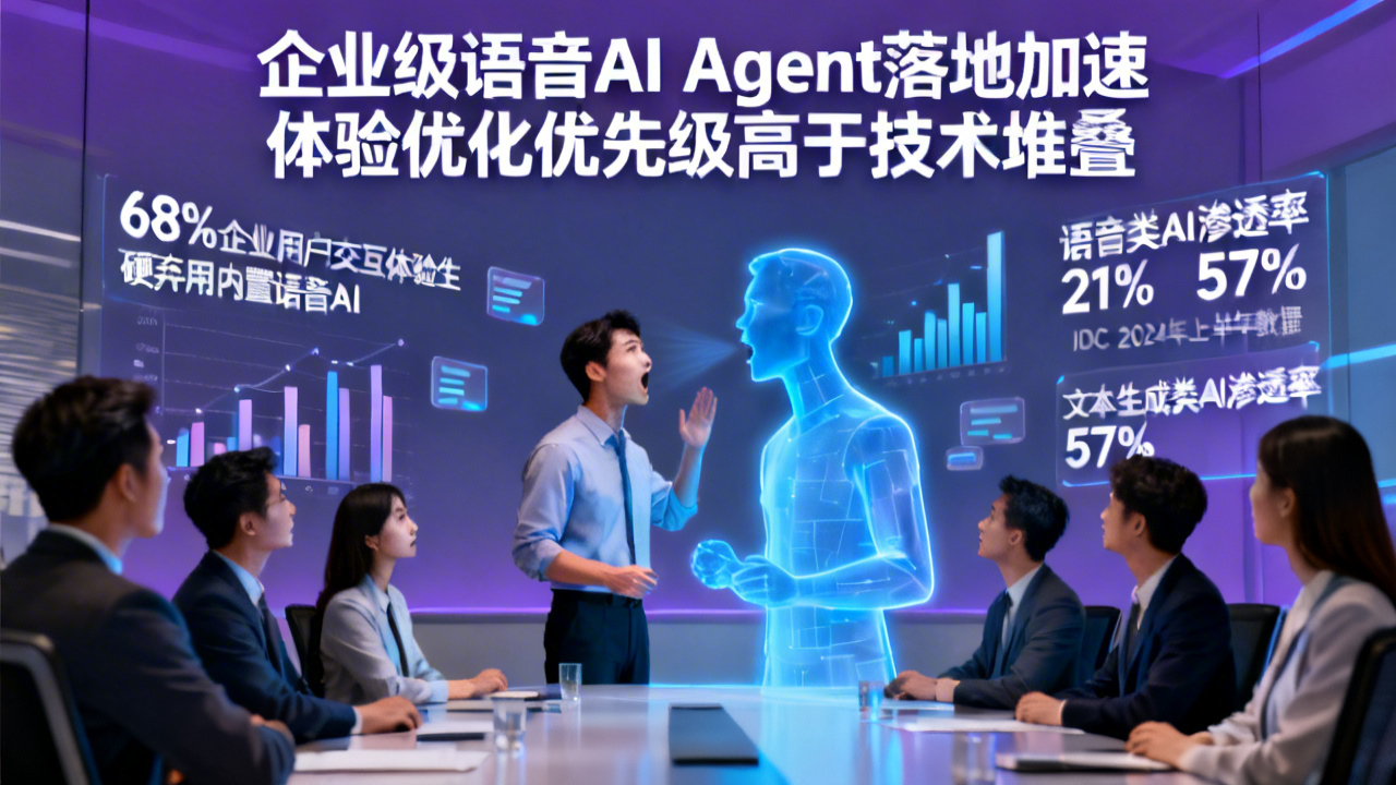 企业级语音AI Agent落地加速 体验优化优先级高于技术堆叠
