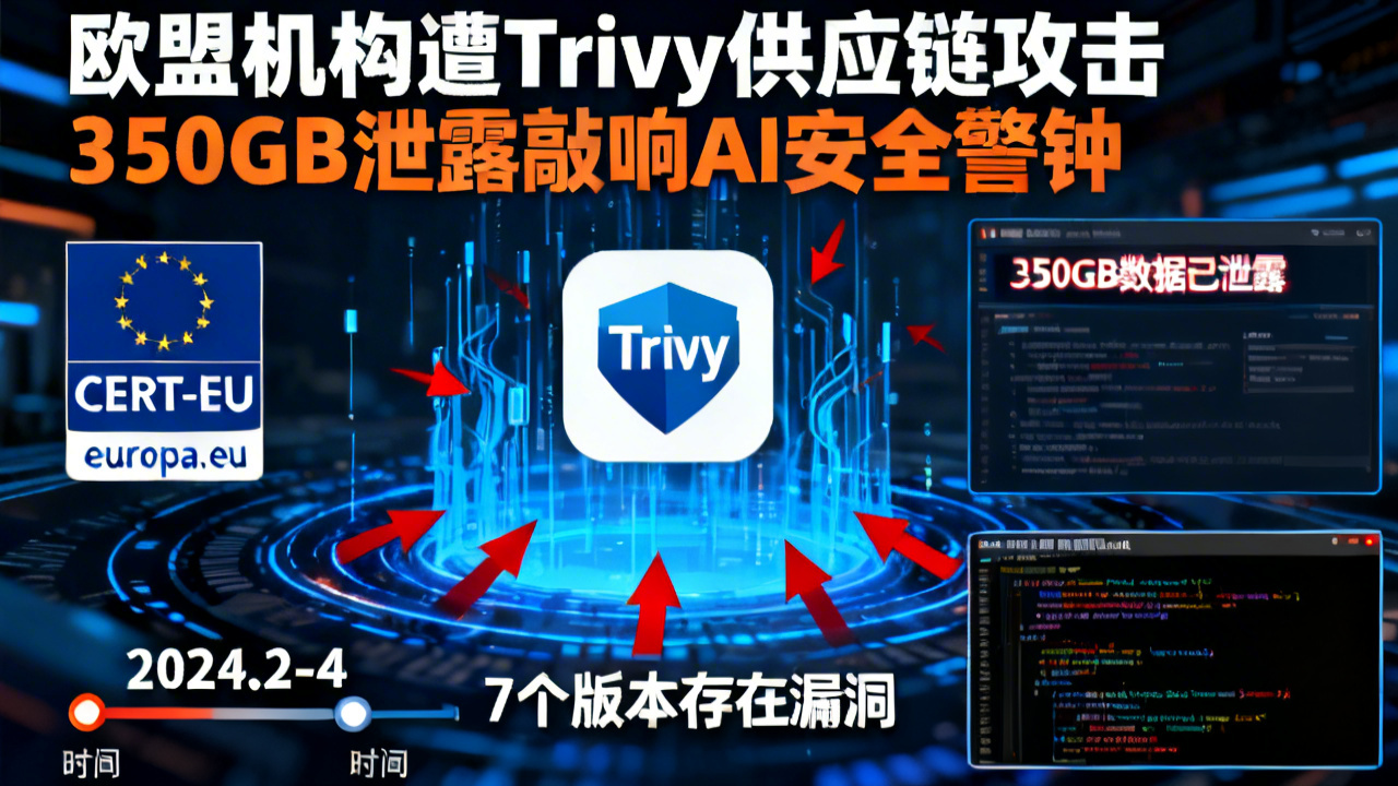 欧盟机构遭Trivy供应链攻击 350GB泄露敲响AI安全警钟