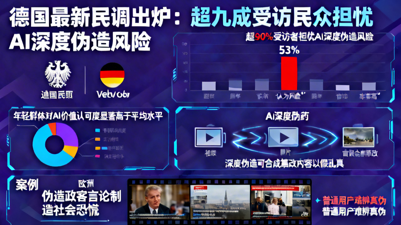 德国最新民调出炉：超九成受访民众担忧AI深度伪造风险