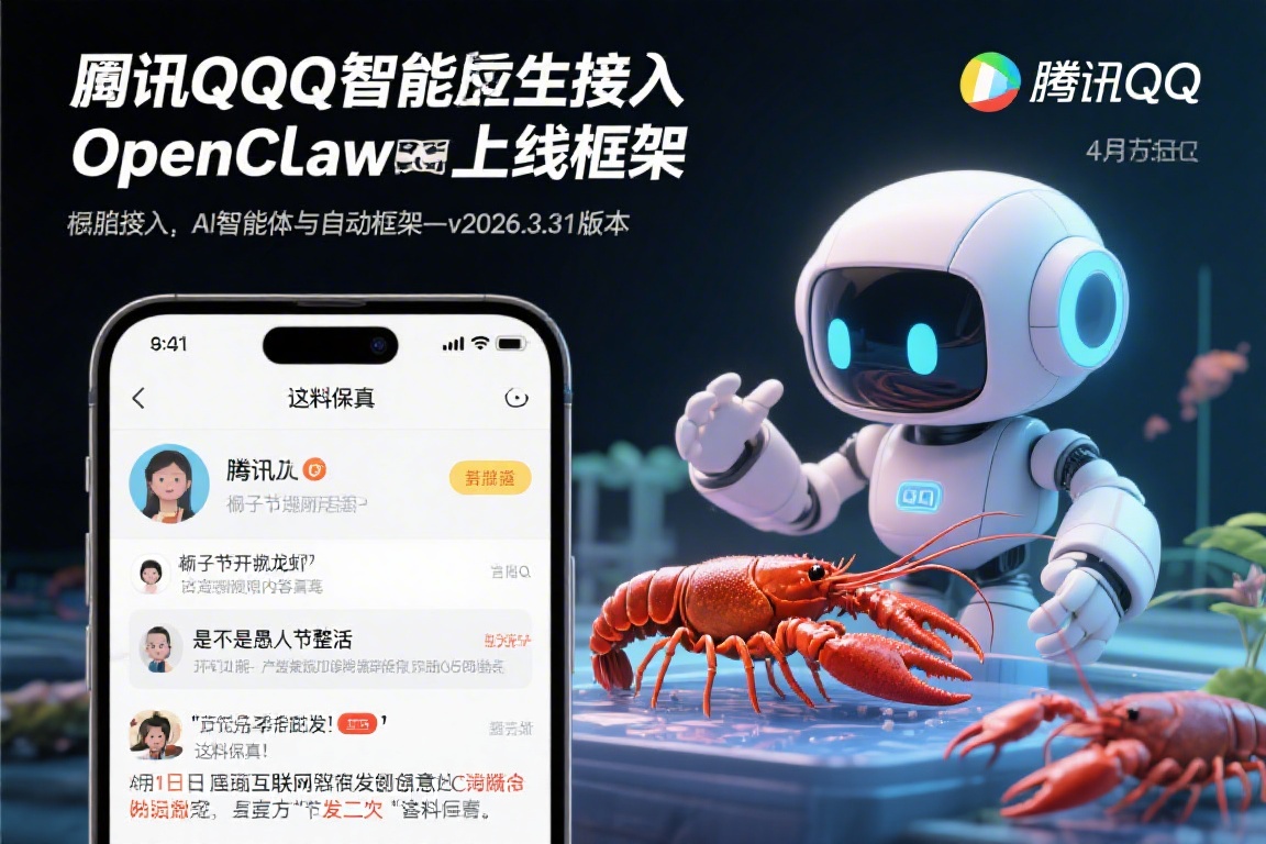 腾讯QQ原生接入OpenClaw框架 上线AI养龙虾互动功能