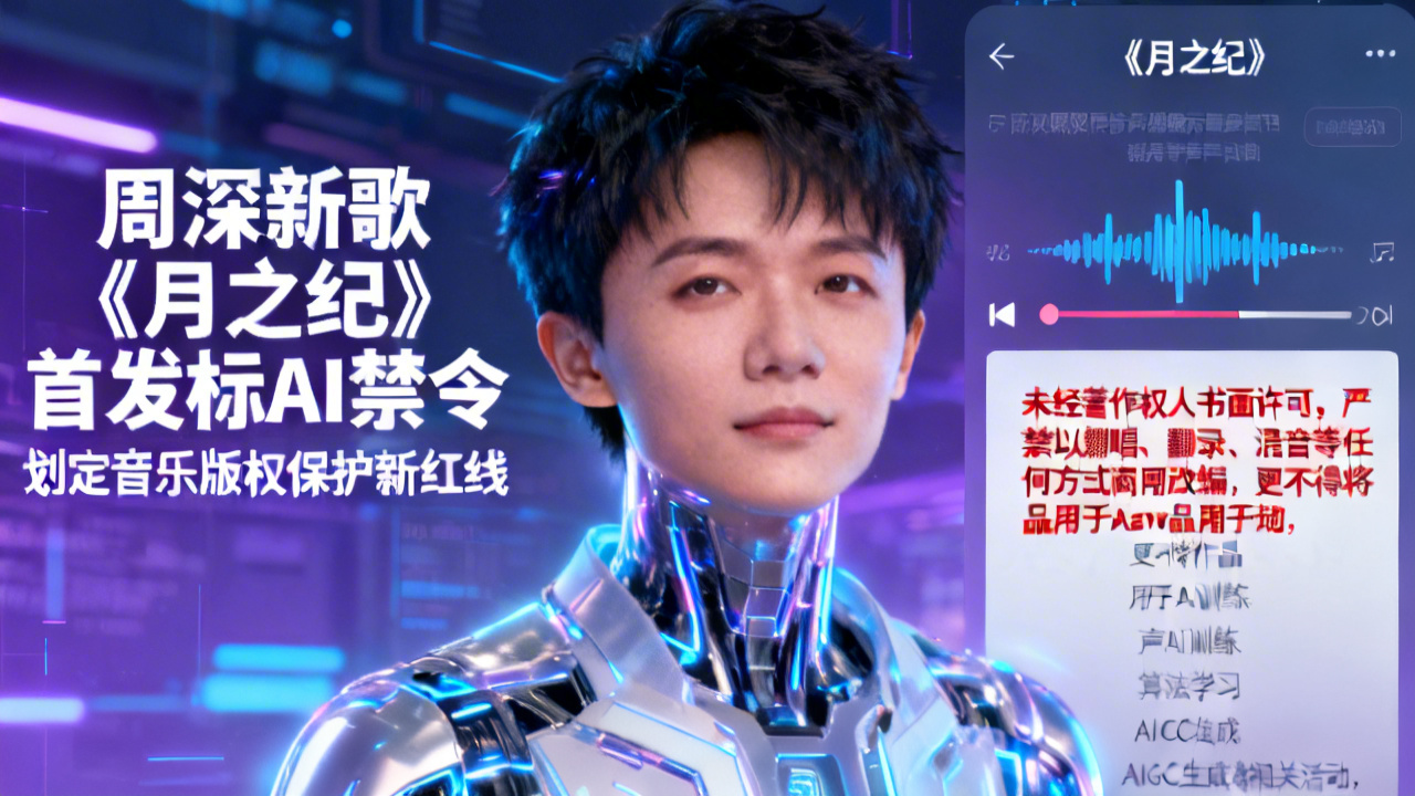 周深新歌《月之纪》首发标AI禁令 划定音乐版权保护新红线