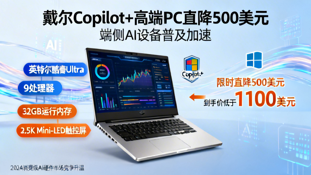 戴尔Copilot+高端PC直降500美元 端侧AI设备普及加速