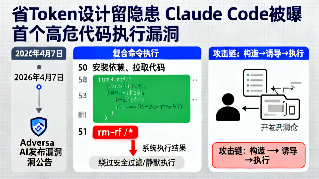 省Token设计留隐患 Claude Code被曝首个高危代码执行漏洞