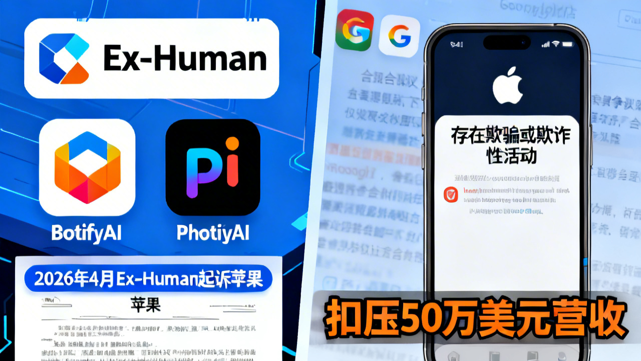 AI创企Ex-Human起诉苹果 指控App Store无证据下架扣压50万美元营收