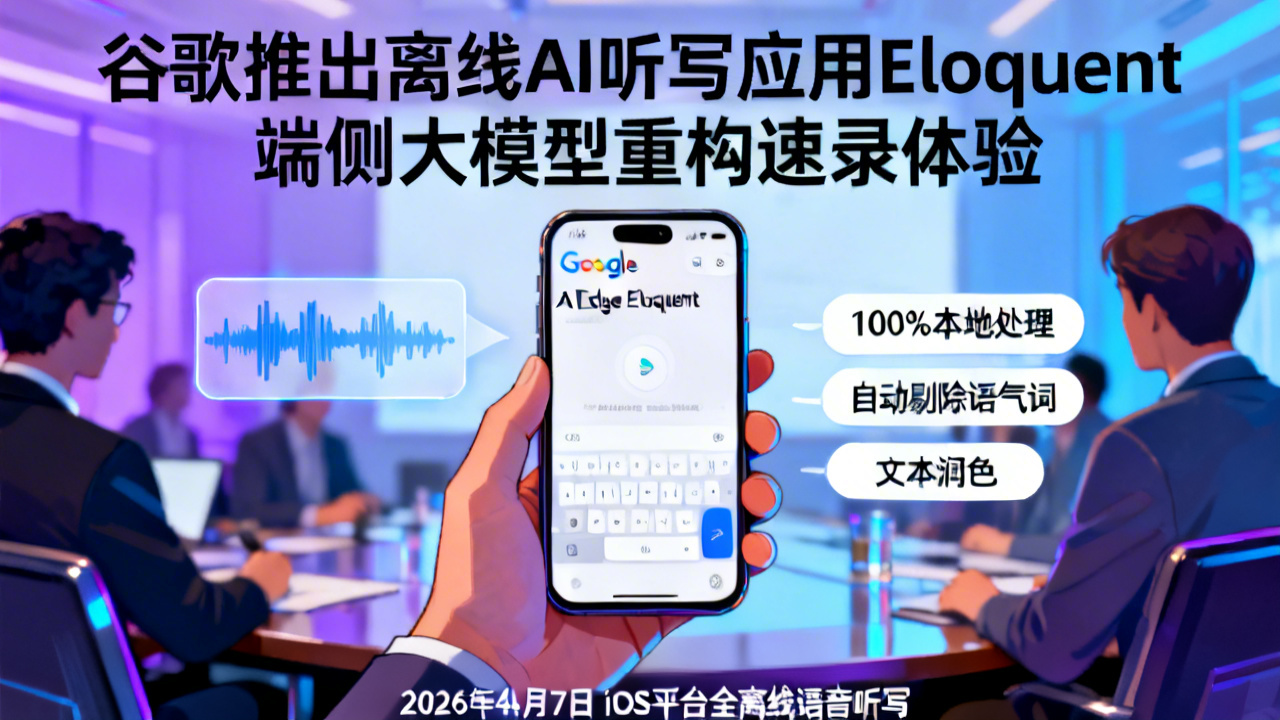 谷歌推出离线AI听写应用Eloquent 端侧大模型重构速录体验