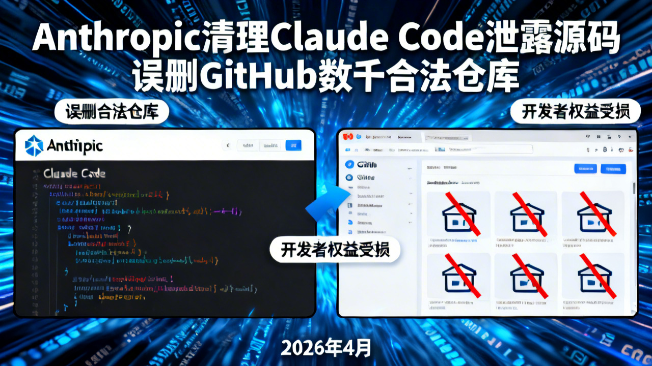 Anthropic清理Claude Code泄露源码 误删GitHub数千合法仓库
