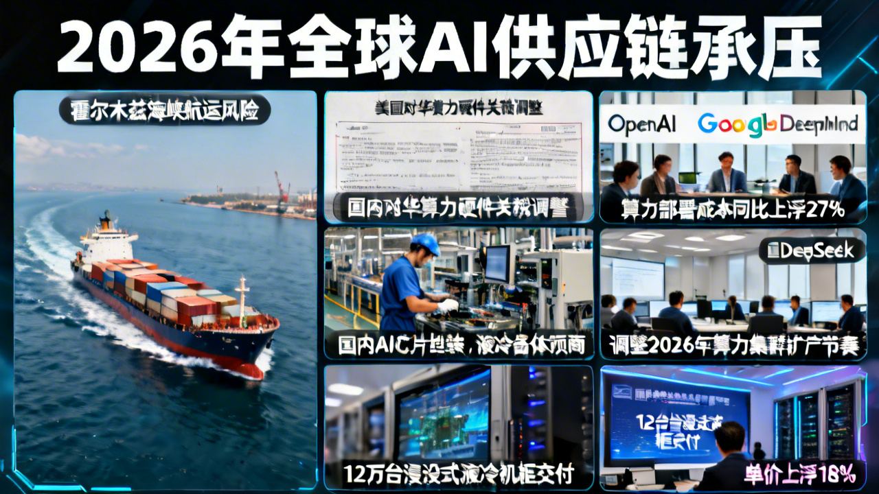 2026年全球AI供应链承压 地缘波动推高算力部署成本