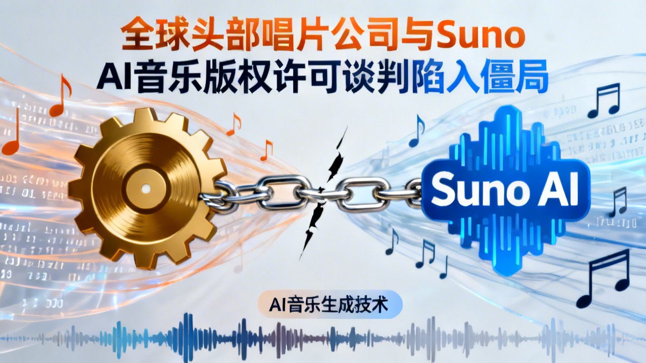 全球头部唱片公司与Suno AI音乐版权许可谈判陷入僵局