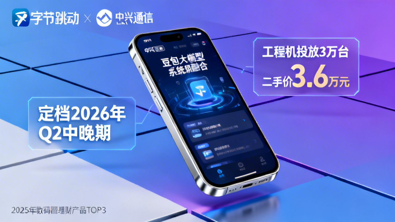 主打系统级融合 中兴联合字节豆包AI手机定档2026年Q2