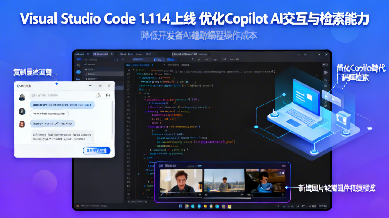 Visual Studio Code 1.114上线 优化Copilot AI交互与检索能力