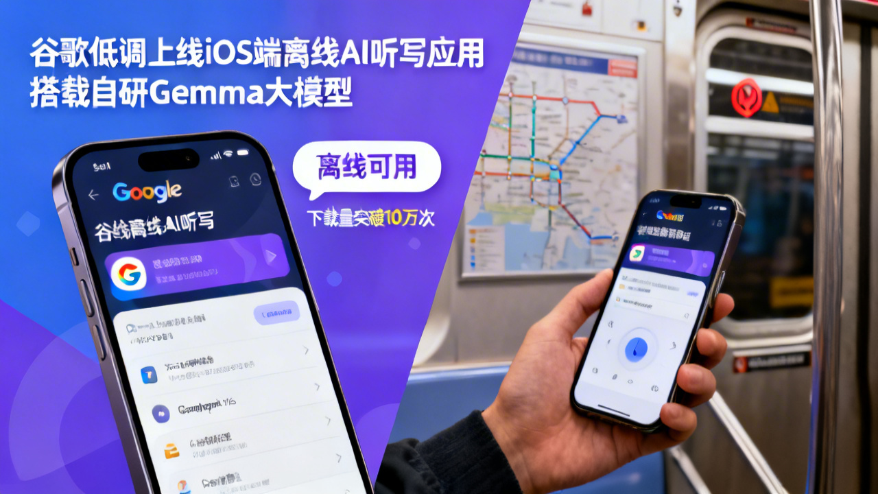 谷歌低调上线iOS端离线AI听写应用 搭载自研Gemma大模型
