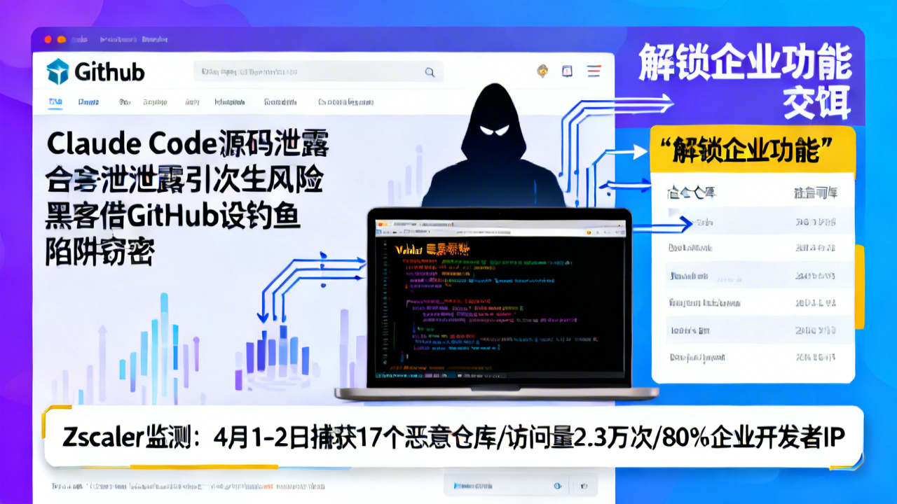 Claude Code源码泄露引次生风险 黑客借GitHub设钓鱼陷阱窃密