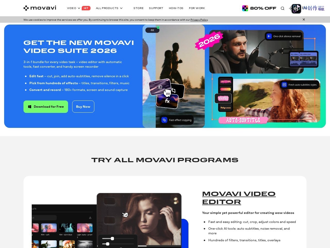 Movavi 网站截图