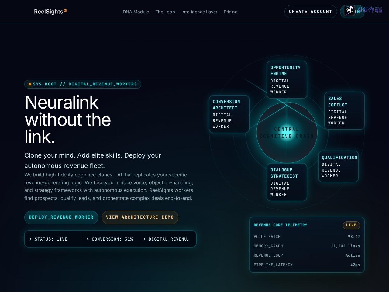 ReelSights AI 网站截图