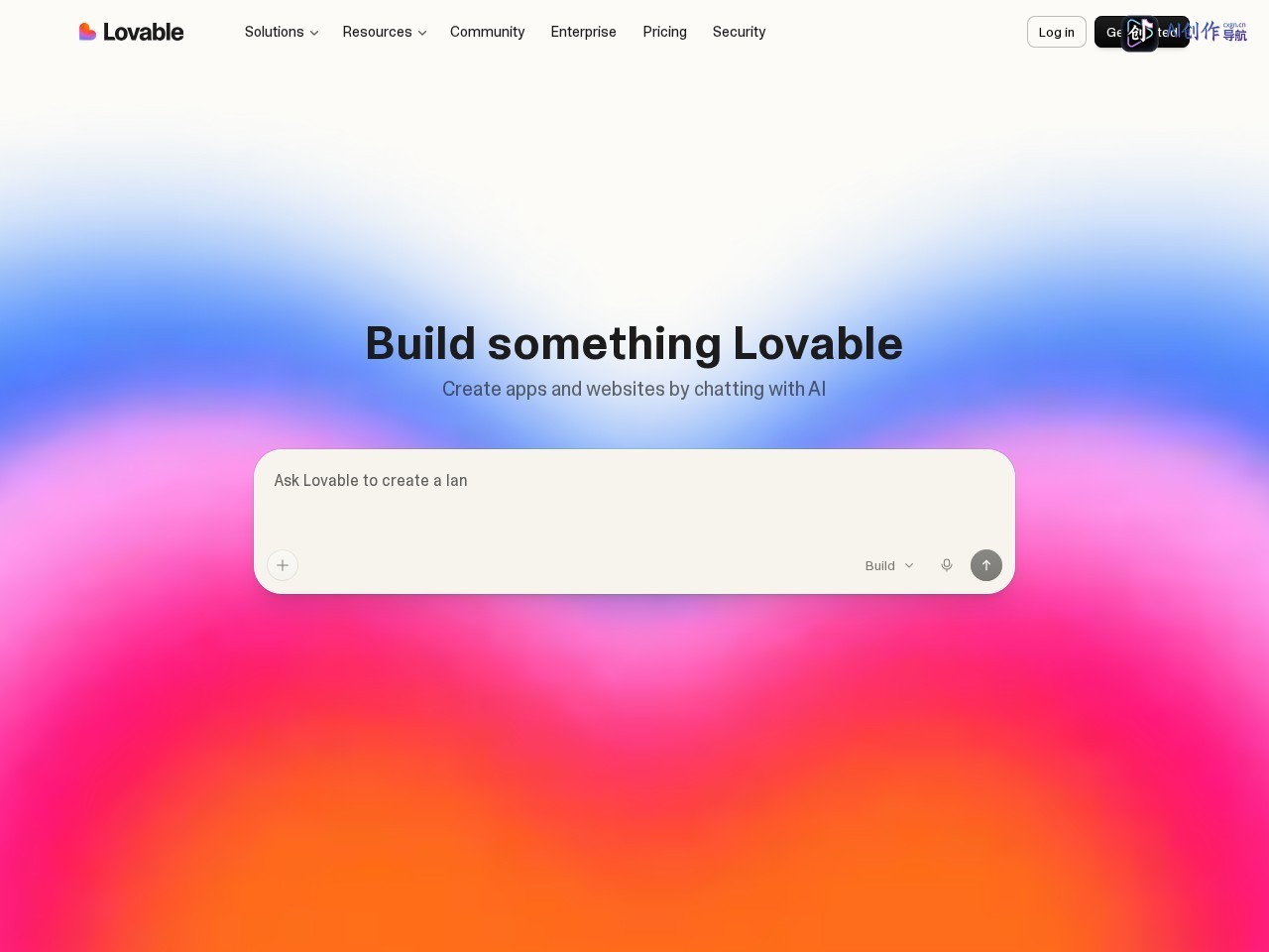 Lovable 网站截图
