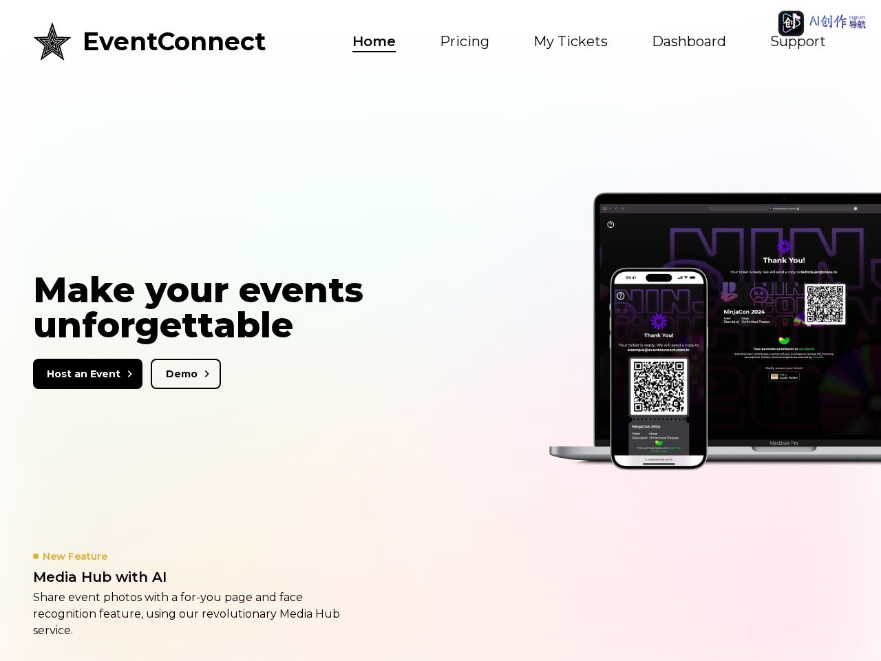 EventConnect 网站截图