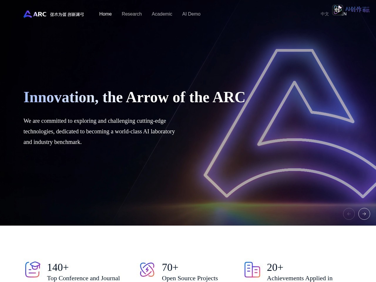 ARC 网站截图