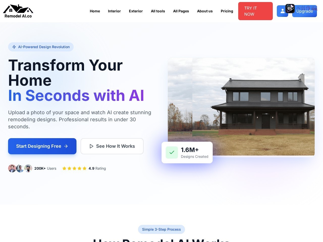 Remodel AI 网站截图