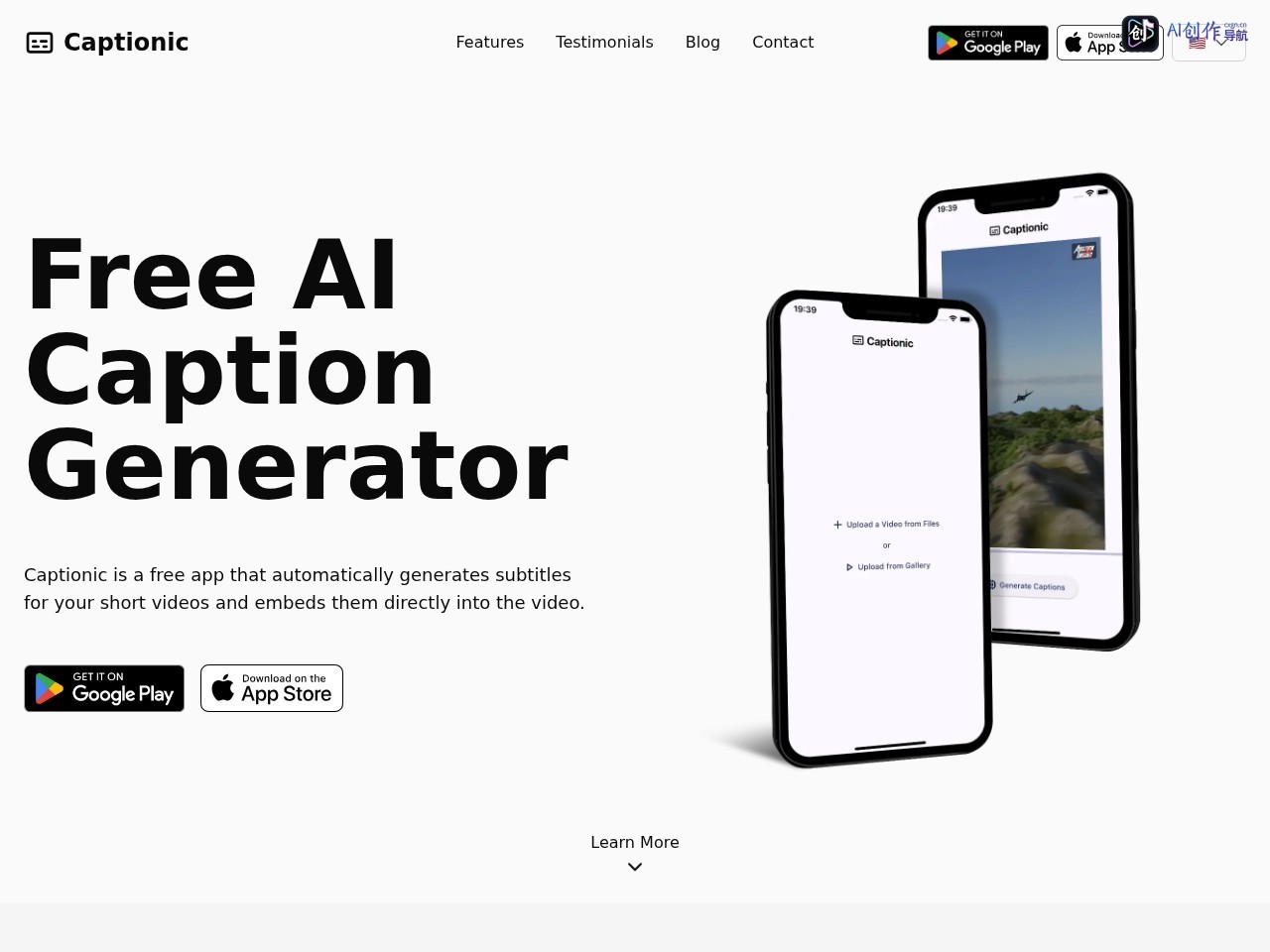 Captionic 网站截图