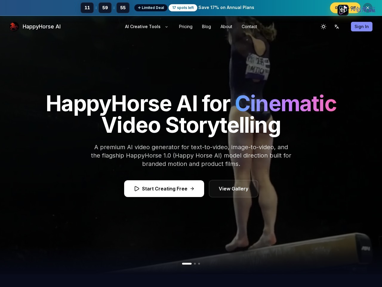 HappyHorse AI 网站截图