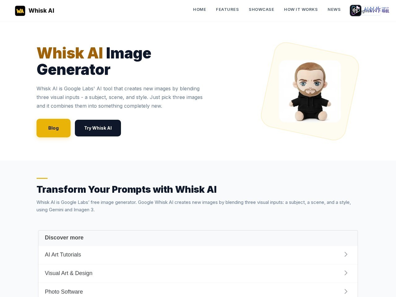 Whisk AI 网站截图