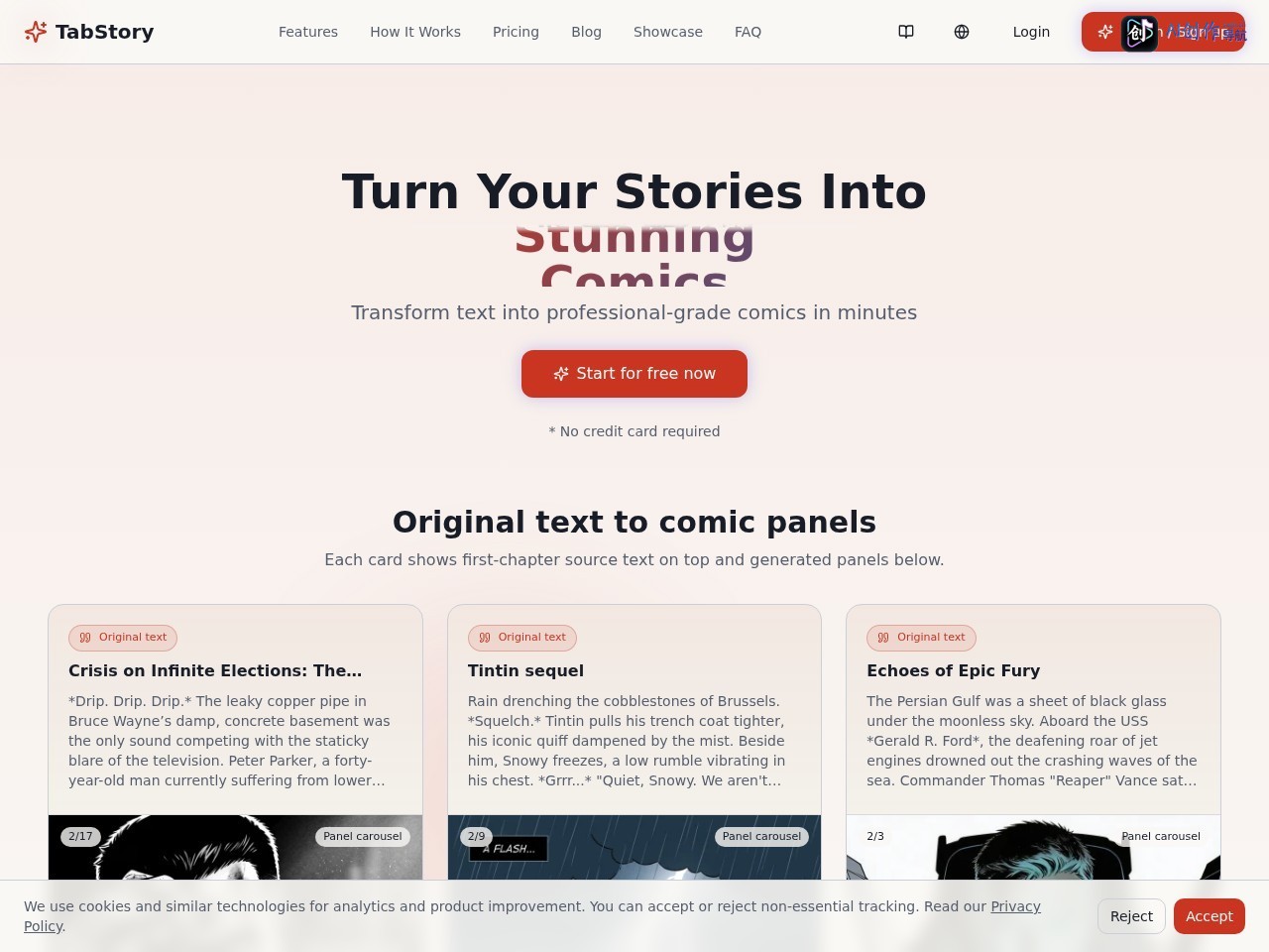 Tab Story 网站截图