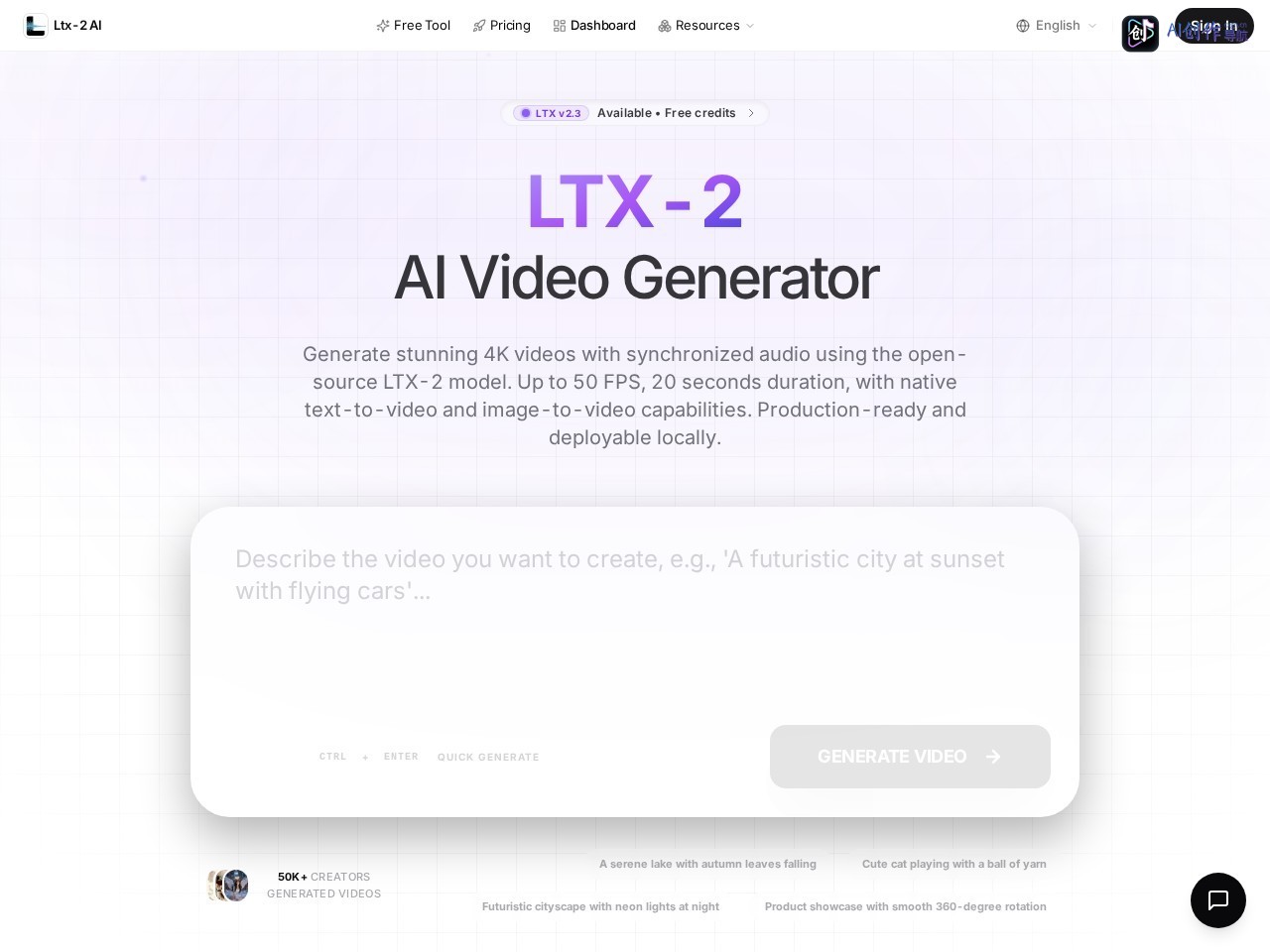 LTX-2 AI 网站截图