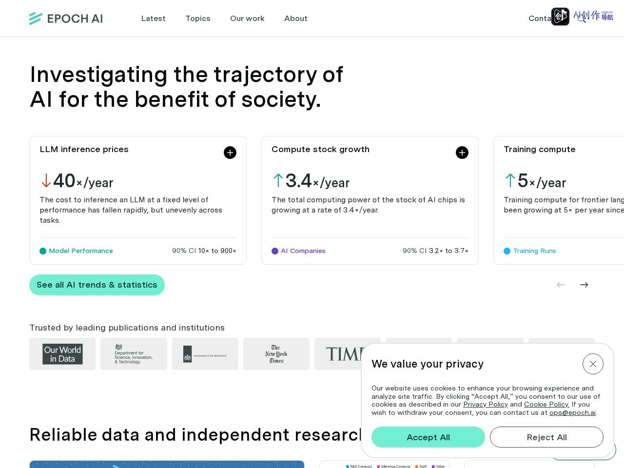 Epoch AI 网站截图
