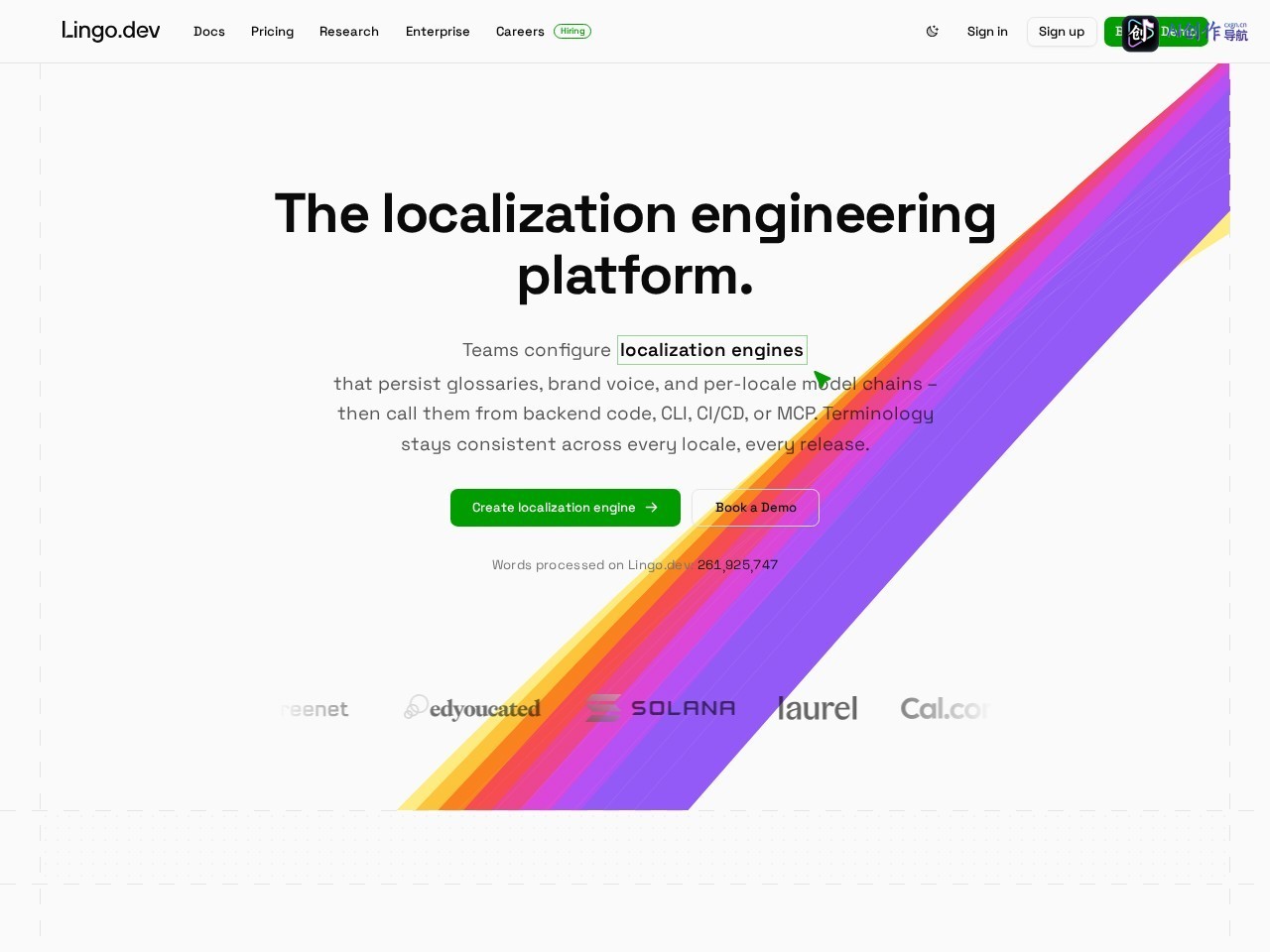 Lingo.dev 网站截图