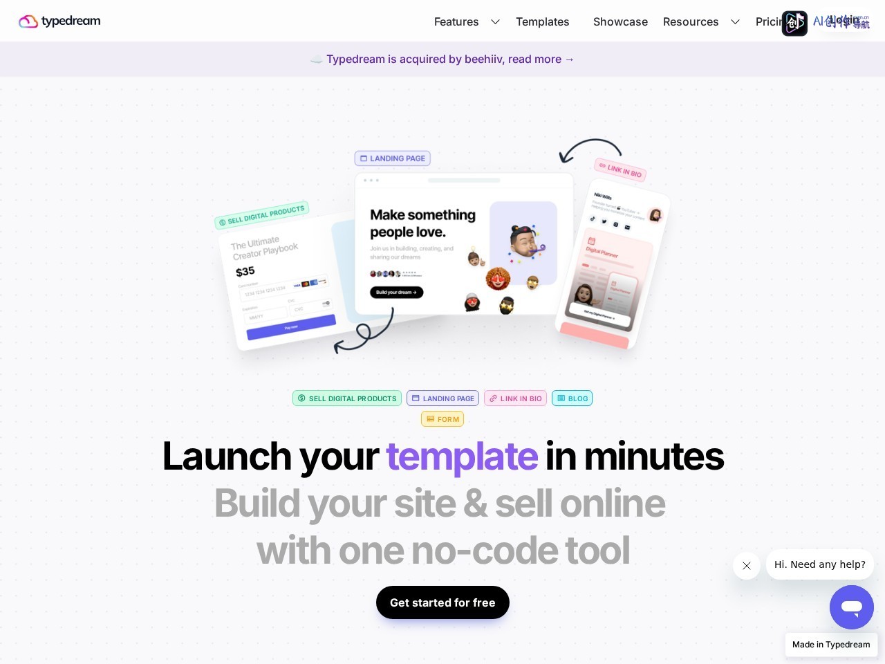 Typedream 网站截图