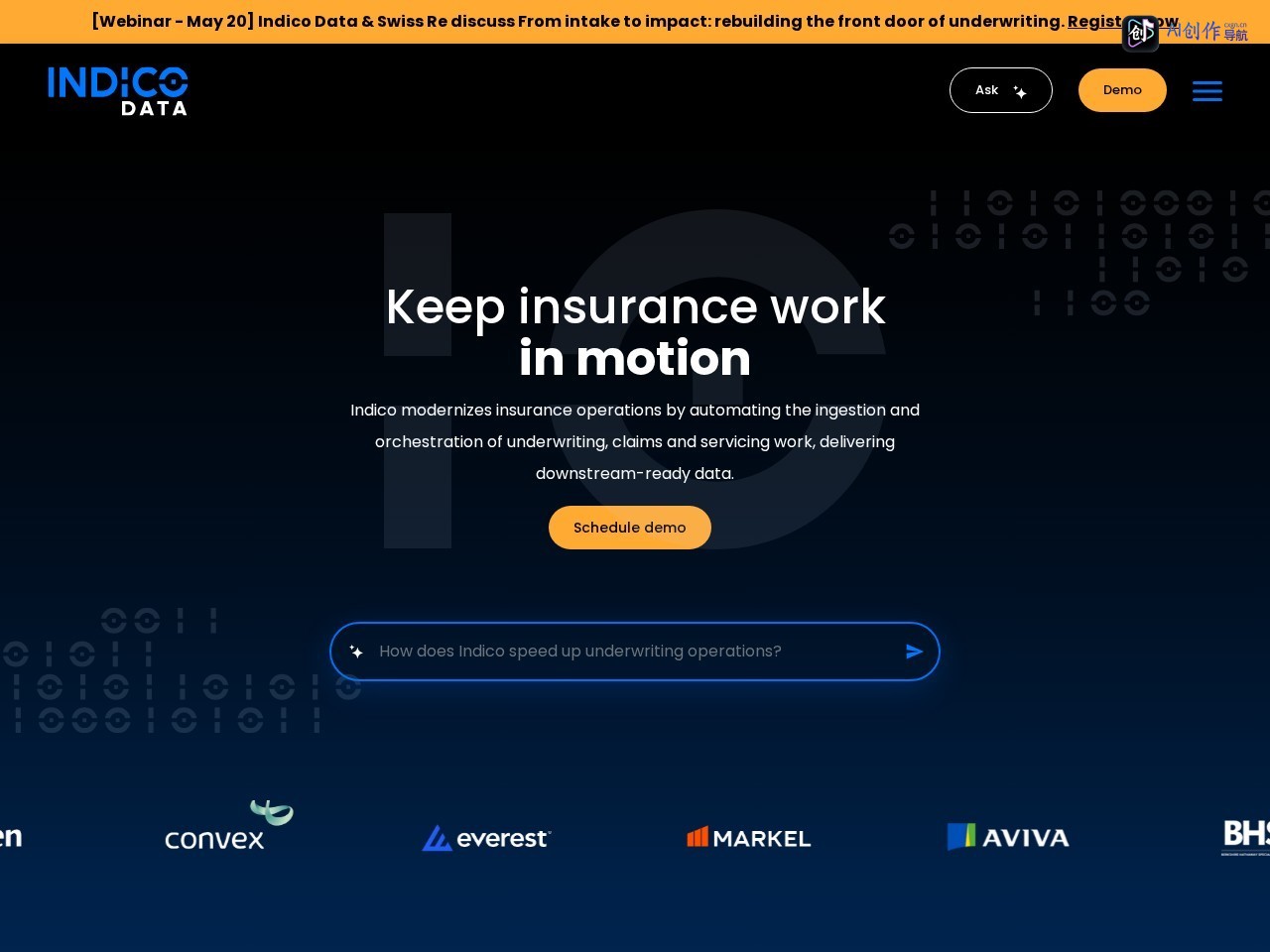 Indico Data 网站截图