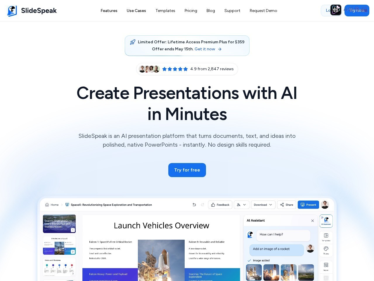SlideSpeak 网站截图