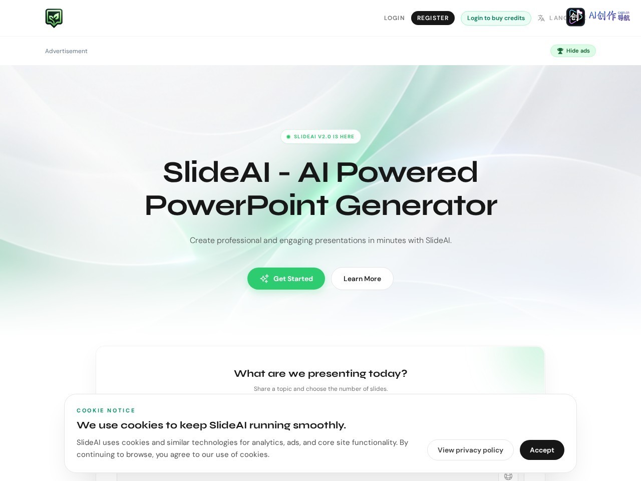 Slides AI 网站截图