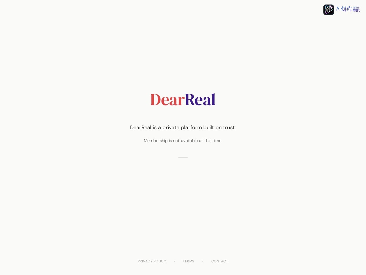 DearReal 网站截图