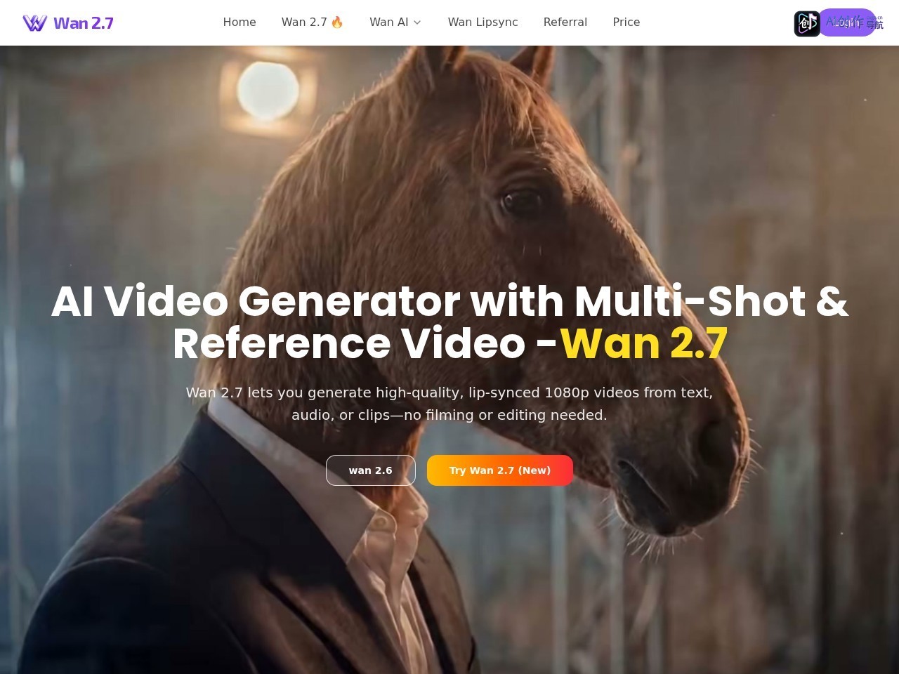 Wan 2.6 网站截图