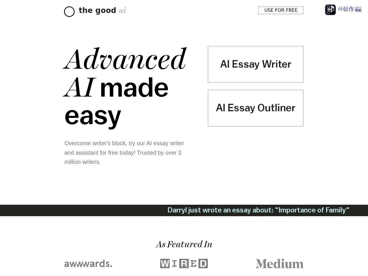 The Good AI 网站截图