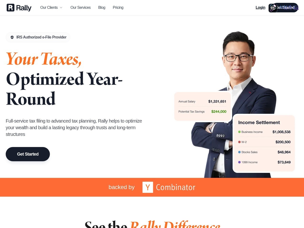 Rally 网站截图