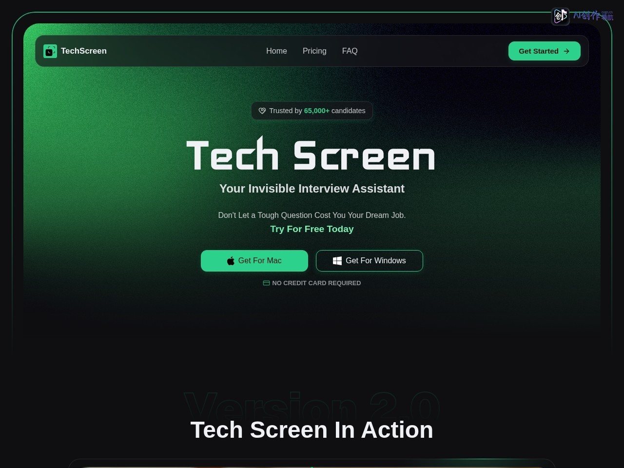 Tech Screen 网站截图