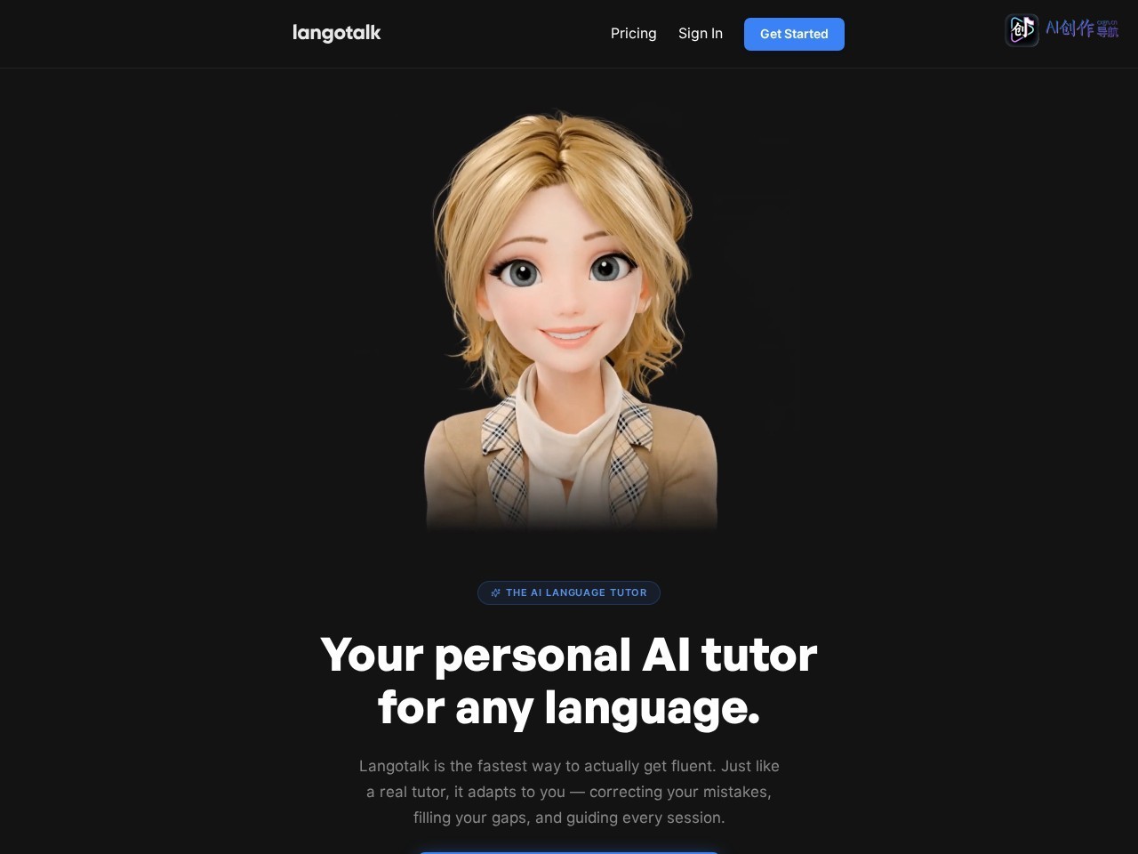 Langotalk 网站截图
