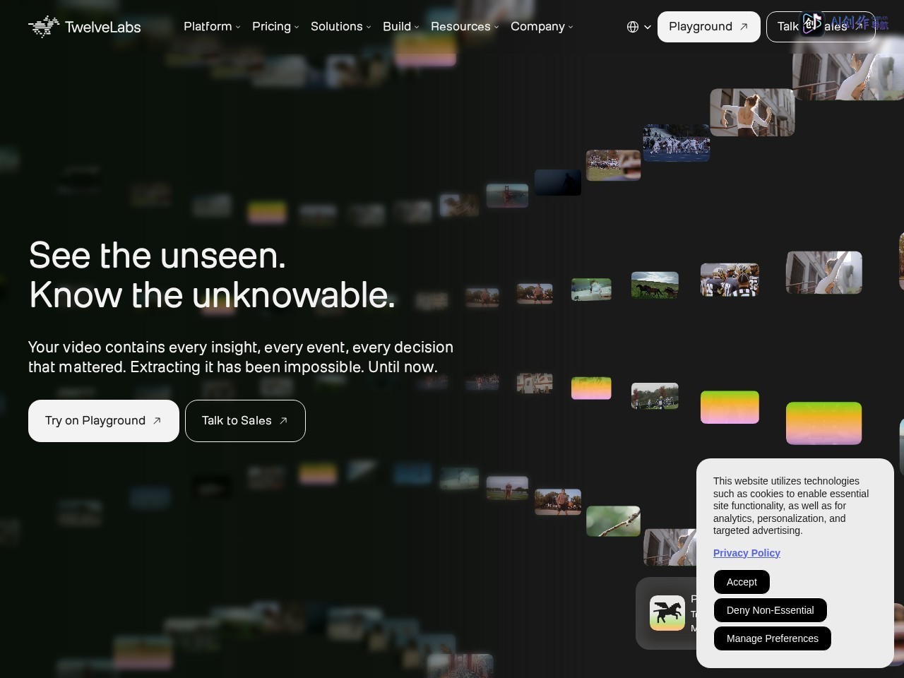 TwelveLabs 网站截图