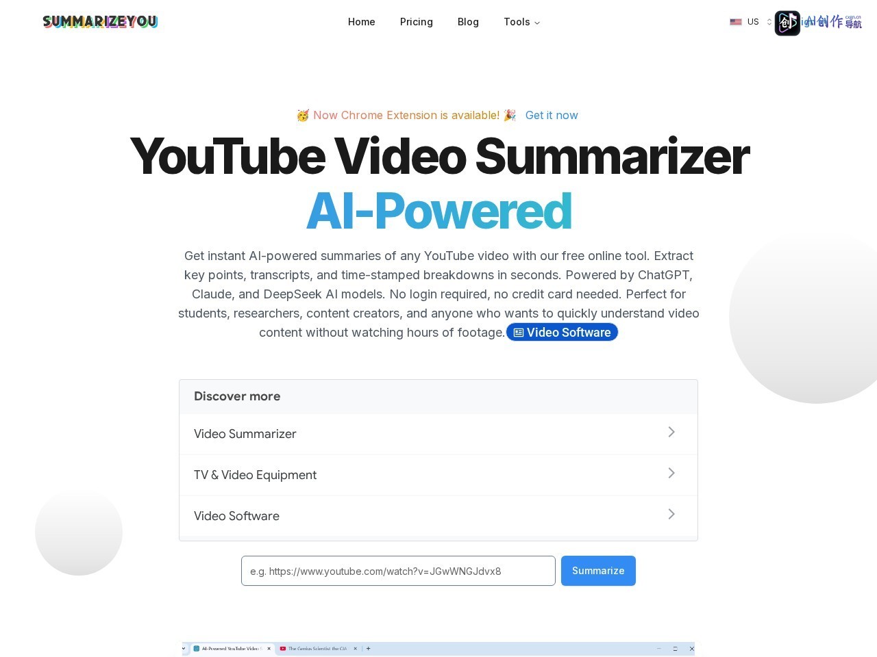 SummarizeYou 网站截图