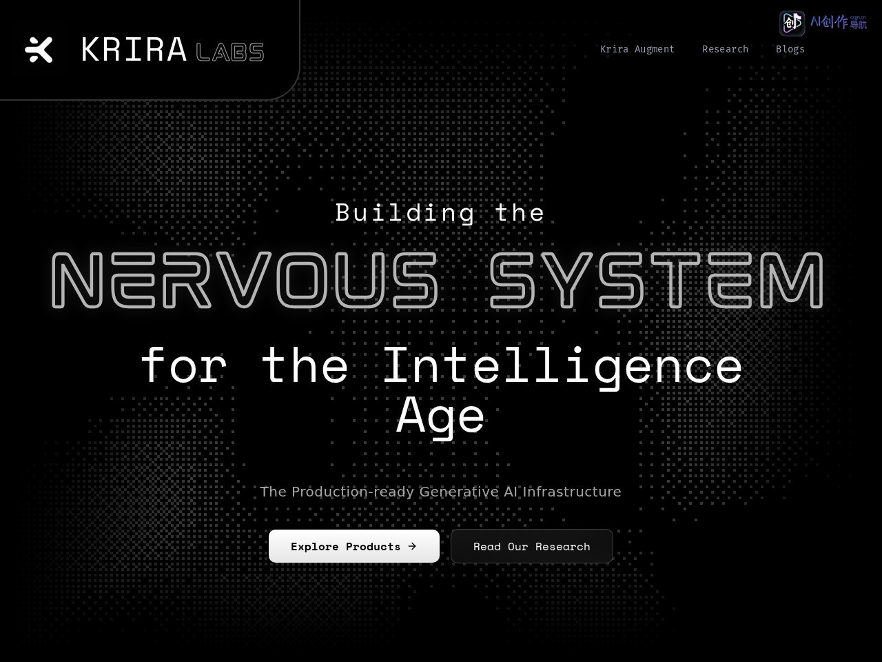 Krira Labs 网站截图
