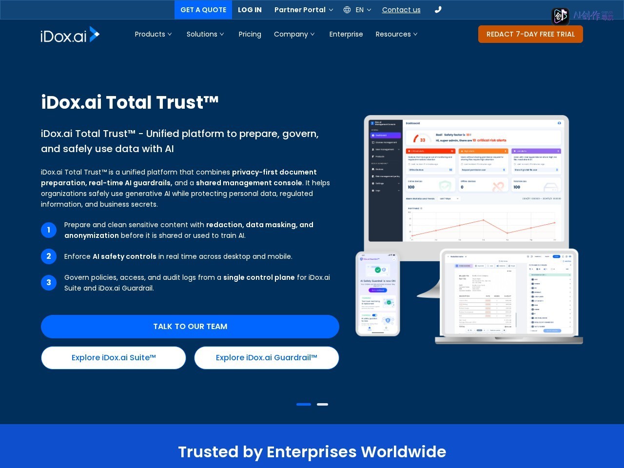 iDox.ai 网站截图