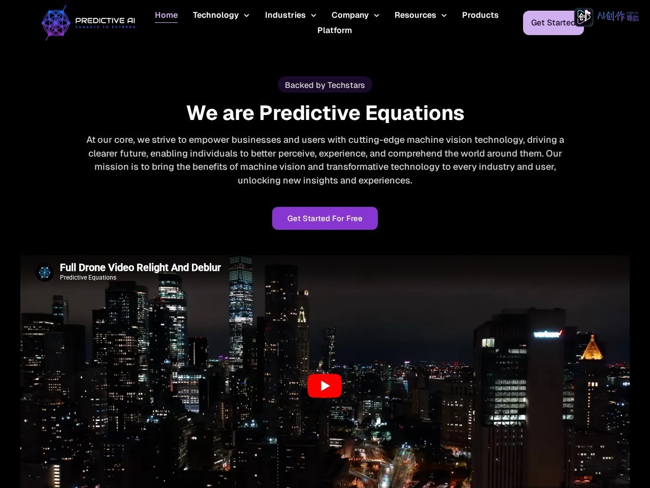 Predictive Equations AI Transform 网站截图