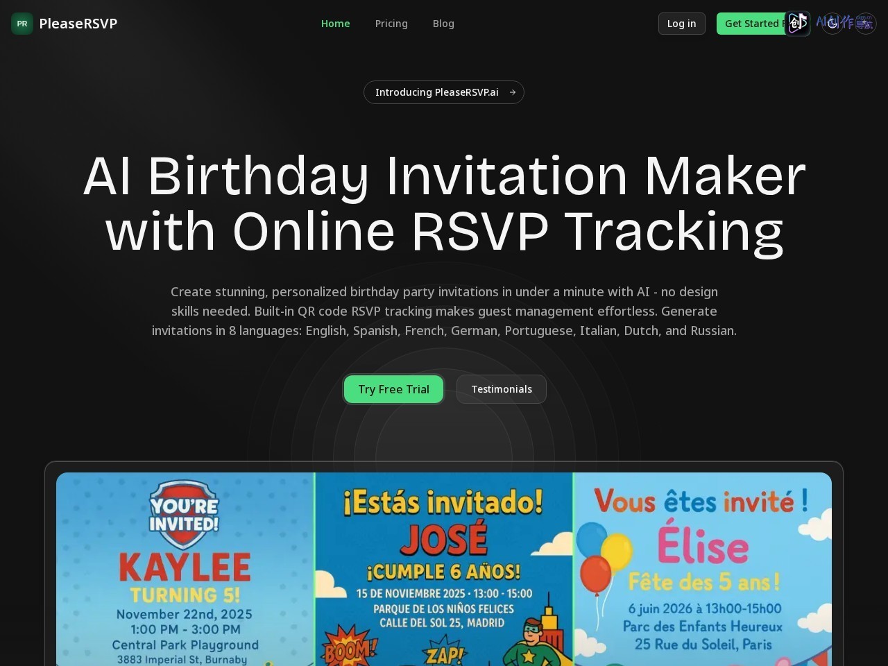PleaseRSVP.ai 网站截图