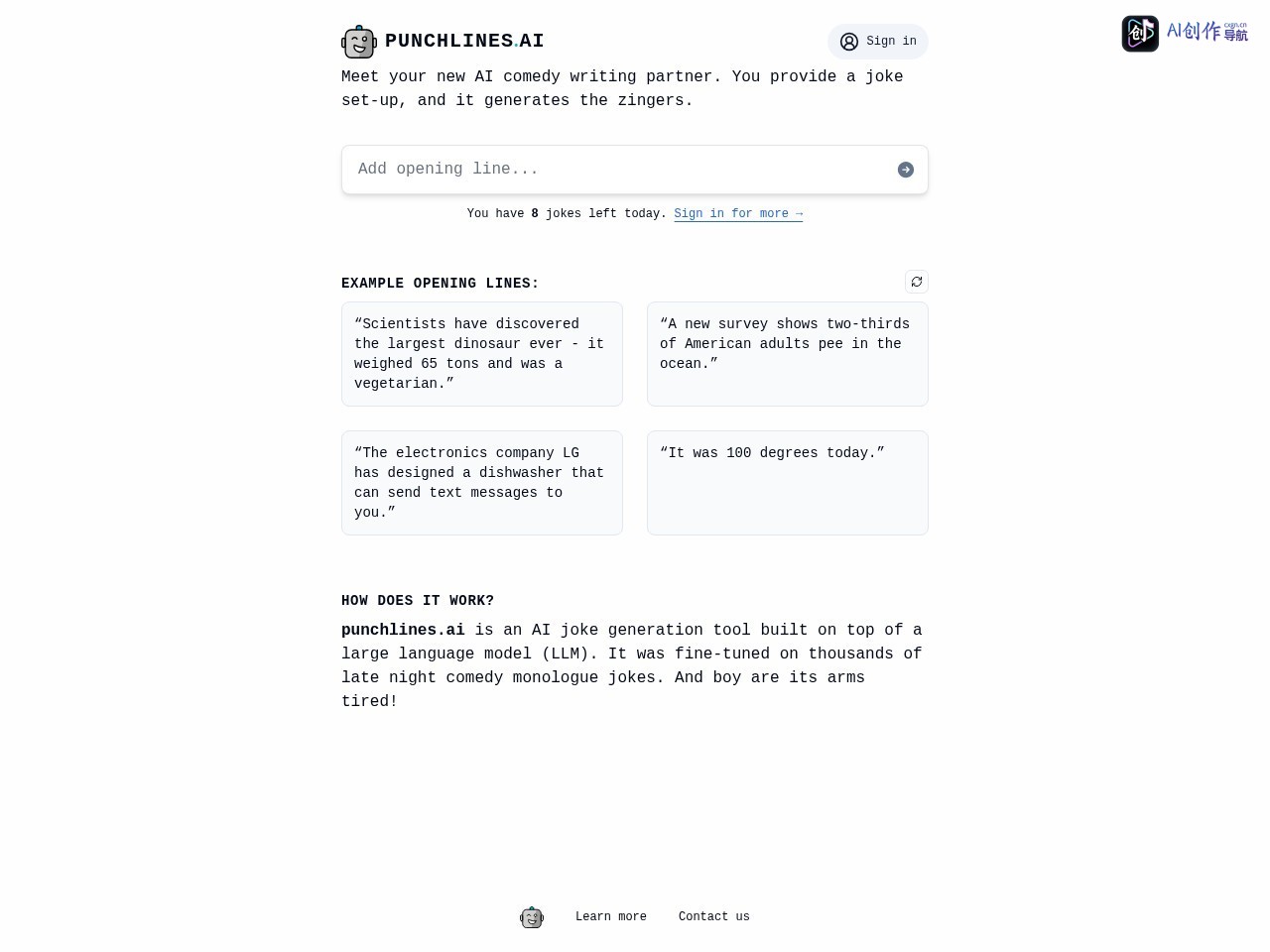 punchlines.ai 网站截图