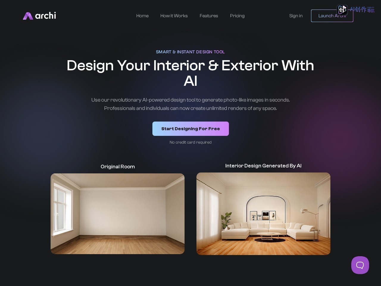 Archi AI 网站截图