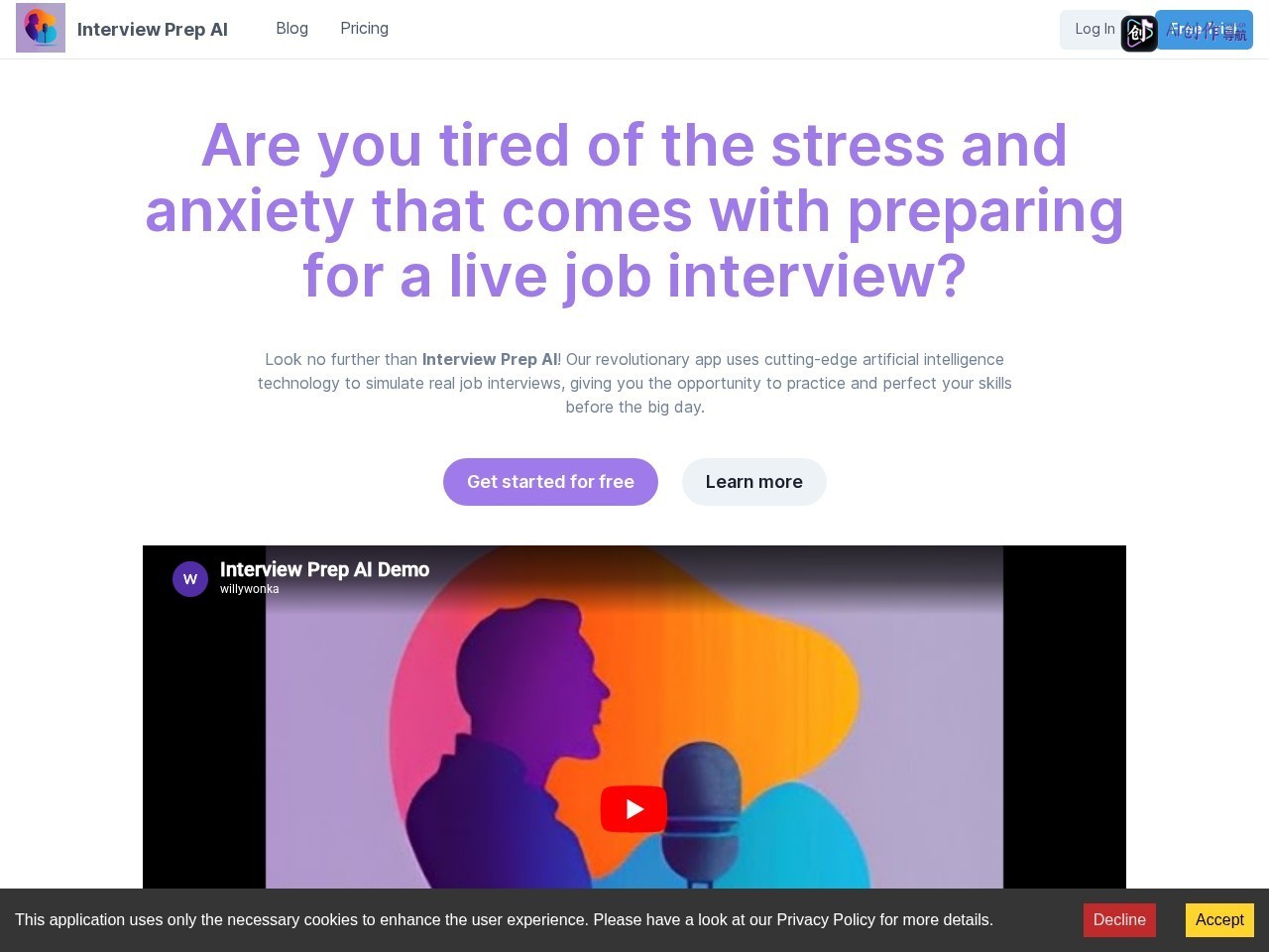 Interview Prep AI 网站截图