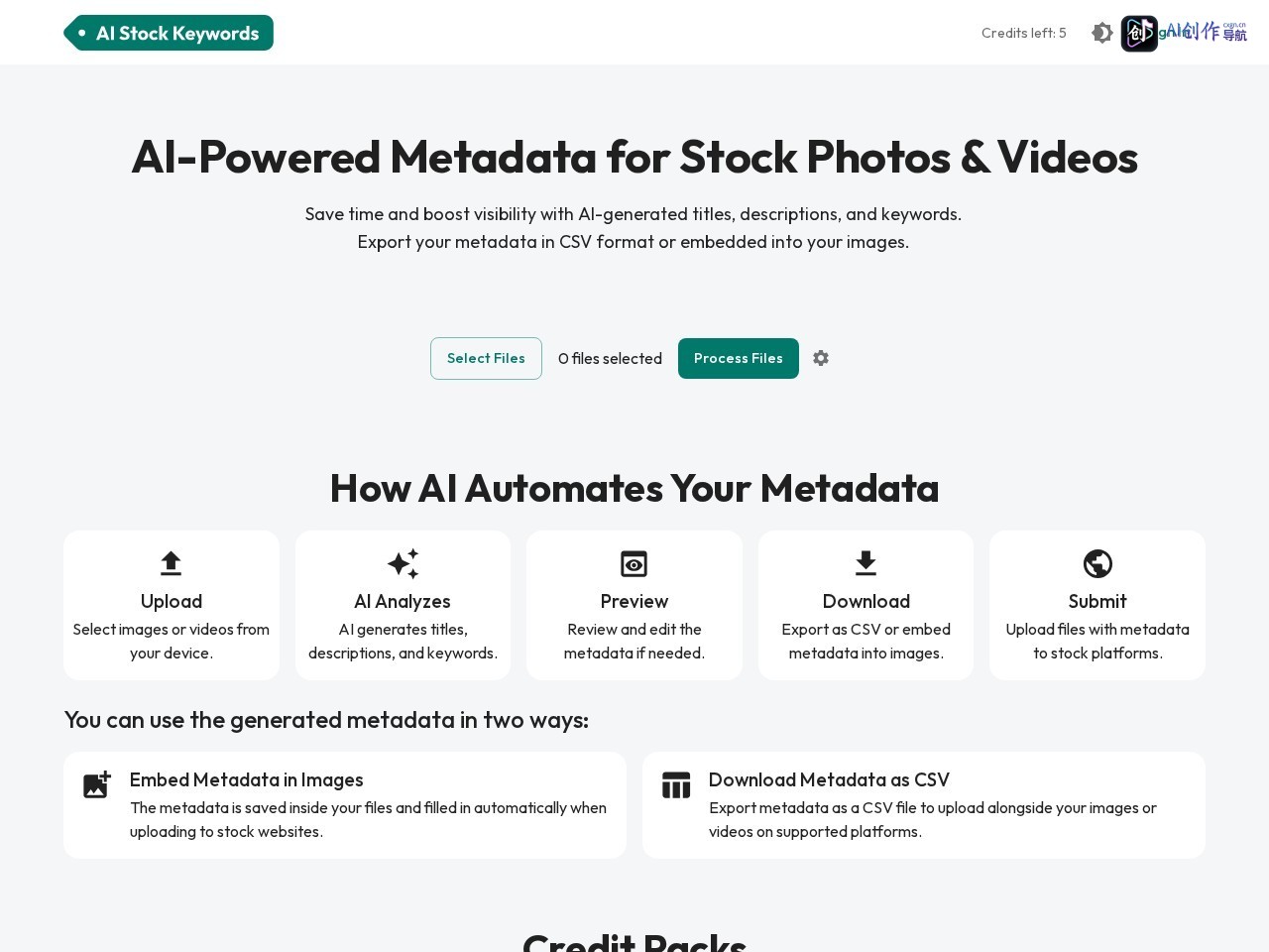 AI Stock Keywords 网站截图