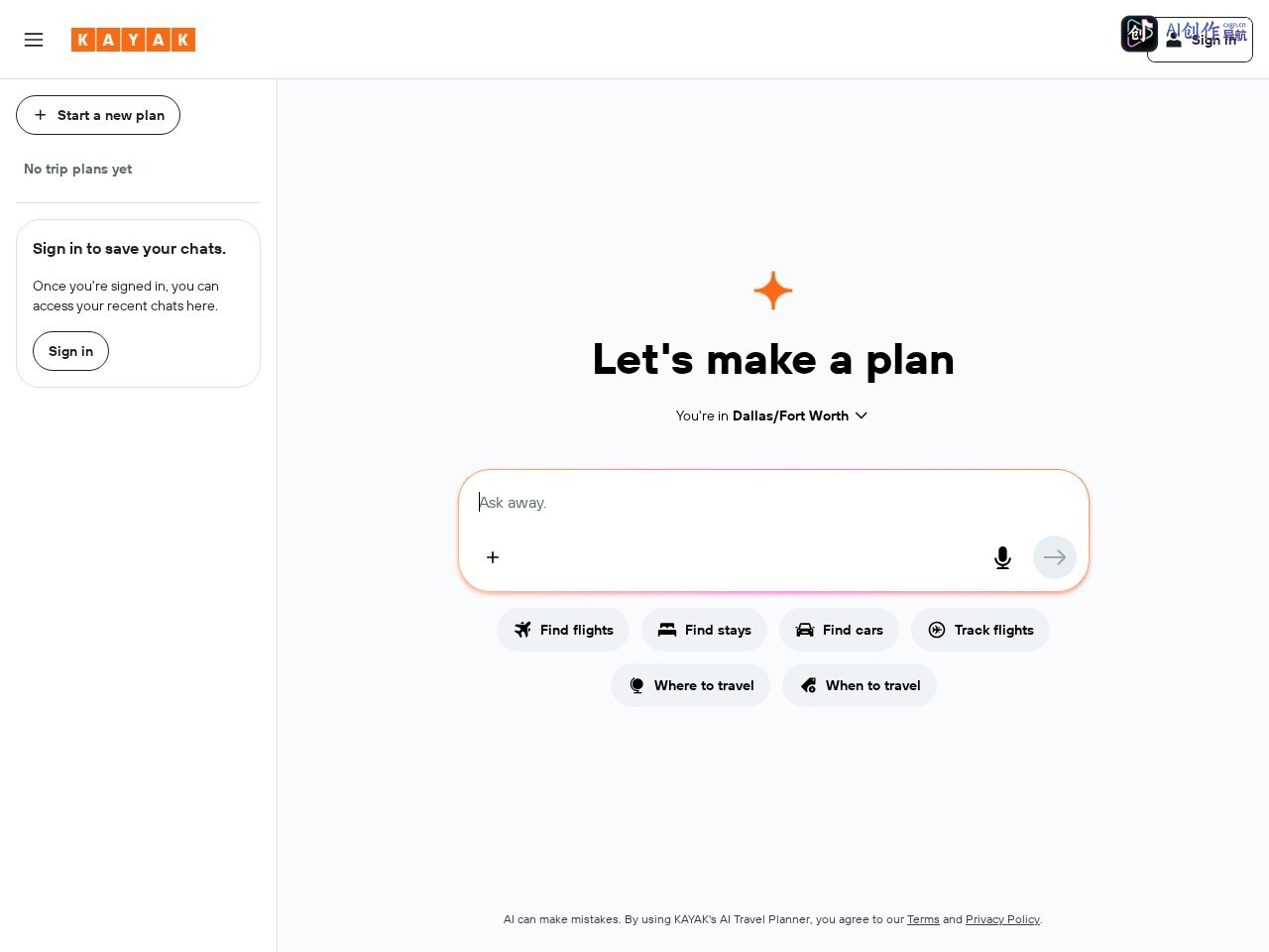 KAYAK.ai 网站截图